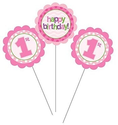 Centerpiece Sticks-1st Birthday Girl