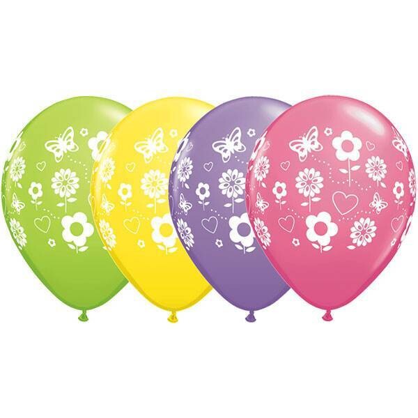Latex Balloon-Fun Flowers Assortment-1pkg-11&quot;
