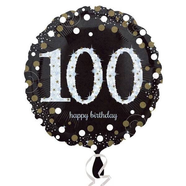 Foil Balloon - 100th Birthday Sparkle - 18&quot;