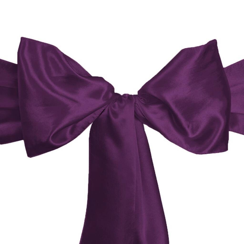 Rental-Chair Sash-Satin Plum-1Day
