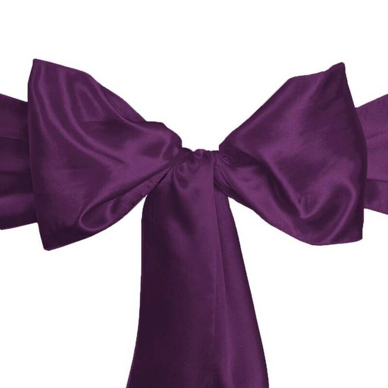 Rental-Chair Sash-Satin Plum-1Day