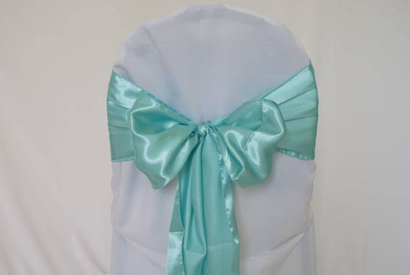 Rental-Chair Sash-Satin Aqua-1Day