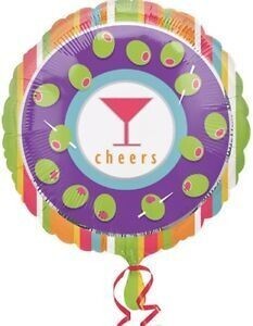 Foil Balloon - Cheers Cocktail Party - 18&quot;