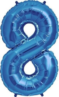 Foil Balloon - Blue #8 - 34" Foil Balloon - Blue #8 - 34"