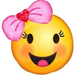 Foil Balloon - Pink Bow Smiley Face - Jr. Shape - 18&quot;