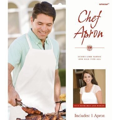 White Chef Apron-1pkg
