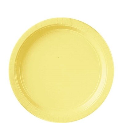 Paper Plates 20pc Light Yellow 9&quot;