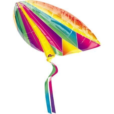 Foil Balloon - Rainbow Kite - 24&quot;x29&quot;