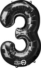 Foil Balloon - Black #3 - 20&quot;x34&quot;