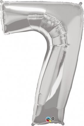Foil Balloon - Silver - #7 - 34&quot;