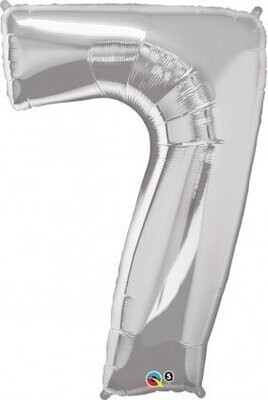 Foil Balloon - Silver - #7 - 34&quot;