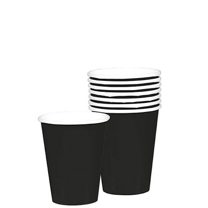Paper Cups 12oz Jet Black 20pc