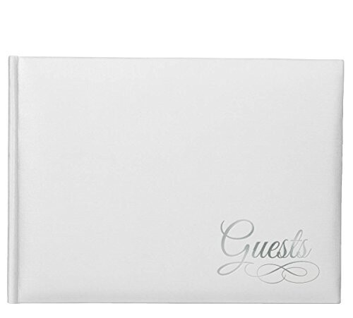 Guest Book-White and Silver-500 Entries