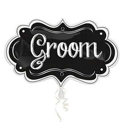Foil Balloon-Supershape-Groom Chalkboard