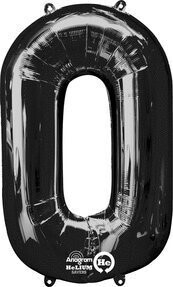 Foil Balloon - Black #0 - 25&quot;x35&quot;