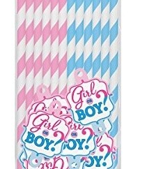 Straws - Gender Reveal - 12pcs