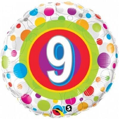 Foil Balloon - Colorful Dots #9 - 18&quot;