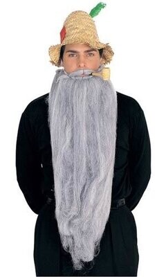 Costume Accessory-Long Grey Beard-1pkg-25&quot;