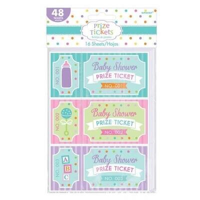 Prize Tickets-Baby Shower-16 sheets