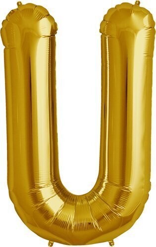 Foil Balloon - Gold U - 34&#39;&#39;