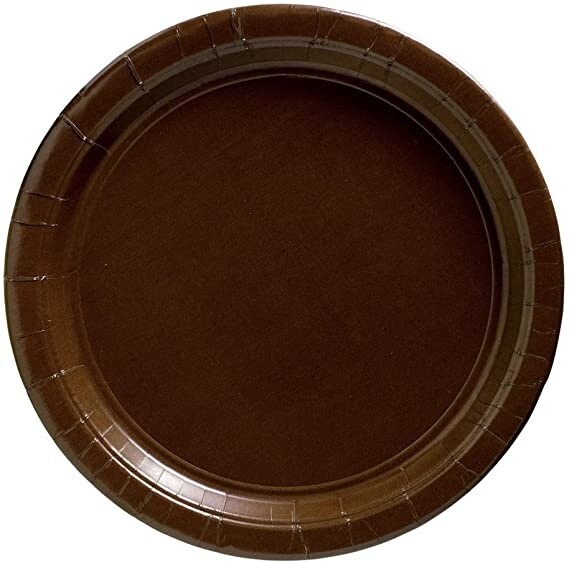 Paper Plates - Brown - 50 pc