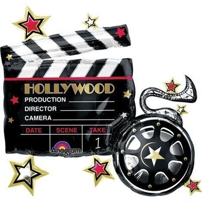 Foil Balloon - Hollywood Movie Night - 29&quot;x30&quot;