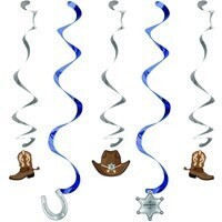 Swirl Decor-Blue Bandana Cowboy-30&#39;&#39;/39&#39;&#39;-5pk