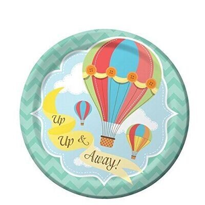 Plates-BEV-Up, Up &amp; Away-8pk-Paper- Final Sale