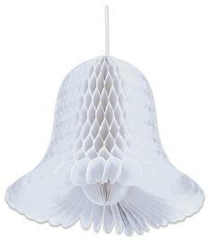 Bridal Honeycomb Bell - White - 5&quot; - 4pc