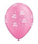 Latex Balloon-Birthday A Round Neon Assortment-1pkg-11&quot;