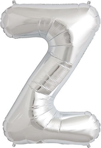 Foil Balloon - Silver - Z - 34&#39;&#39;