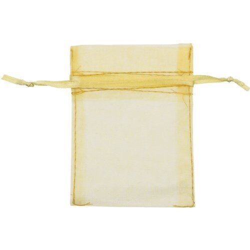 Organza Bags-Gold-24pk/3&quot;x4&quot;