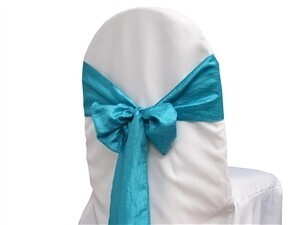 Rental-Chair Sash-Satin Turquoise-1Day
