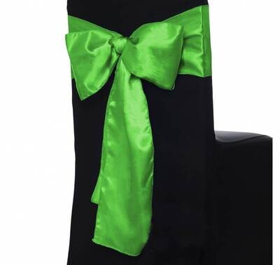 Rental-Chair Sash-Satin Christmas Green-1Day