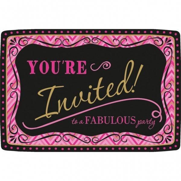 Invitations-Born to be Fabulous-20pkg-4.5&quot;x6.5&quot;