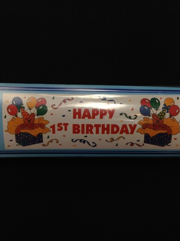 Banner-Happy 1st Bday-Plastic-20&#39;&#39;x65&#39;&#39;