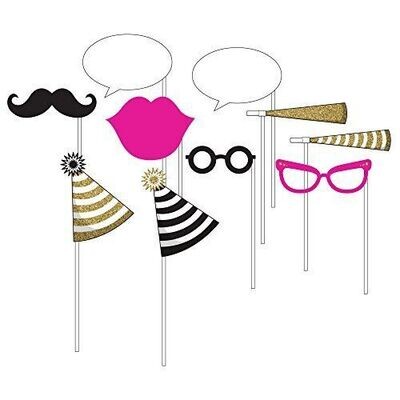 Photo Props - Black and Gold - 10&#39;&#39; -10pcs