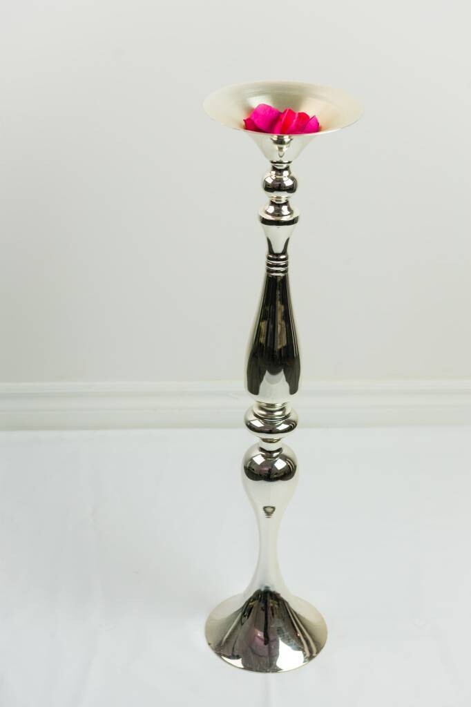 Rental-Tall Silver Metal Centerpieces-1Day