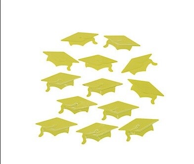 Confetti-Yellow Graduation Hat-Foil-2oz (Seasonal)