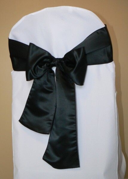 Rental-Chair Sash-Satin Black-1Day