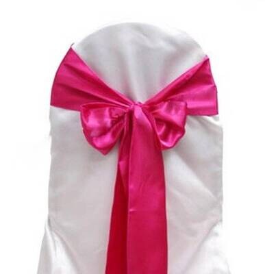 Rental-Chair Sash-Satin Fuchsia-1Day