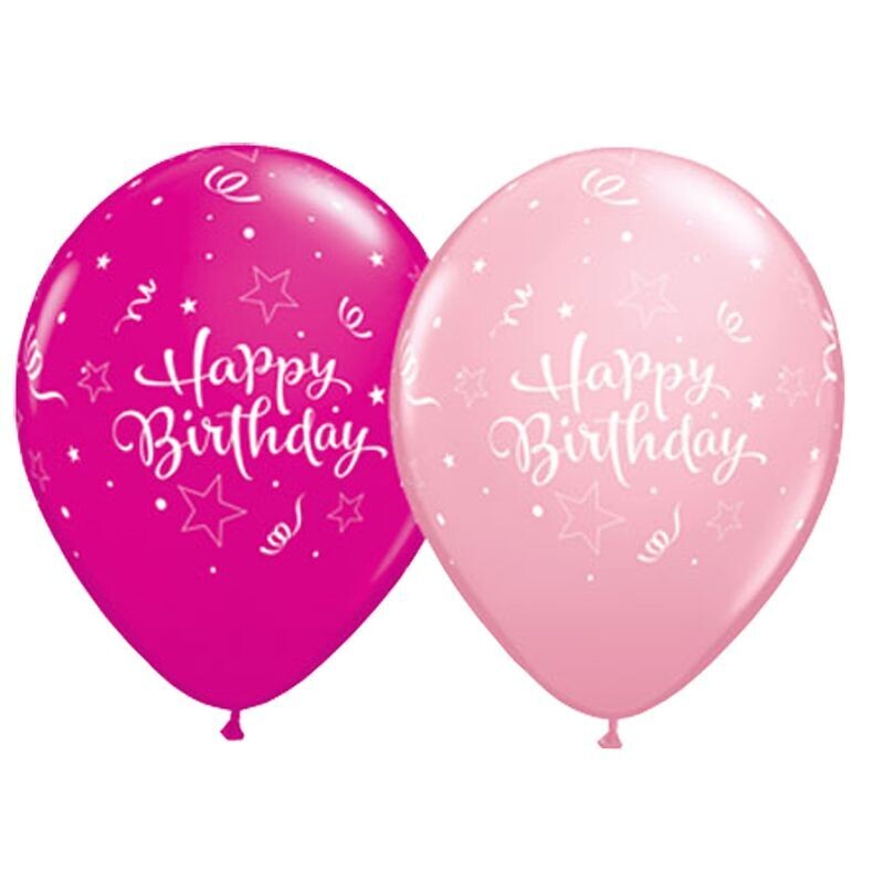 Latex Balloon-Birthday Shining Star Assortment-1pkg-11&quot;