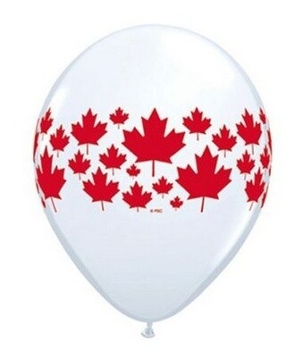 Latex Balloon-Maple Leaf A Round-1pkg-11&quot;