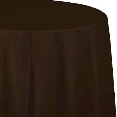 Tablecover-Round-Chocolate Brown-Plastic- Discontinued
