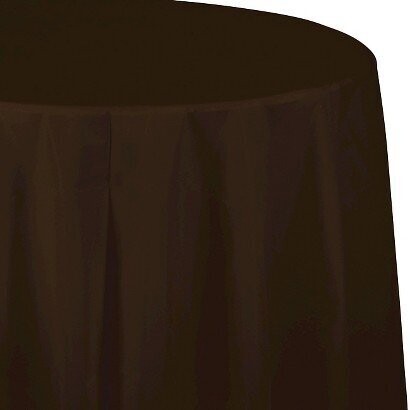 Tablecover-Round-Chocolate Brown-Plastic- Discontinued