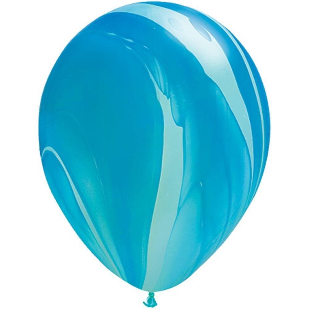 Latex Balloon-Blue Rainbow SuperAgate-1pkg-11&quot;