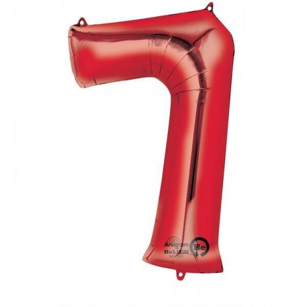 Foil Balloon - Red - #7 - 22&quot;x35&quot;