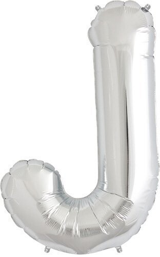 Foil Balloon - Silver - J - 34&#39;&#39;