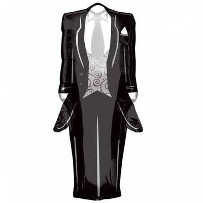 Foil Balloon-Supershape-Groom Tuxedo-36&quot;x15&quot;