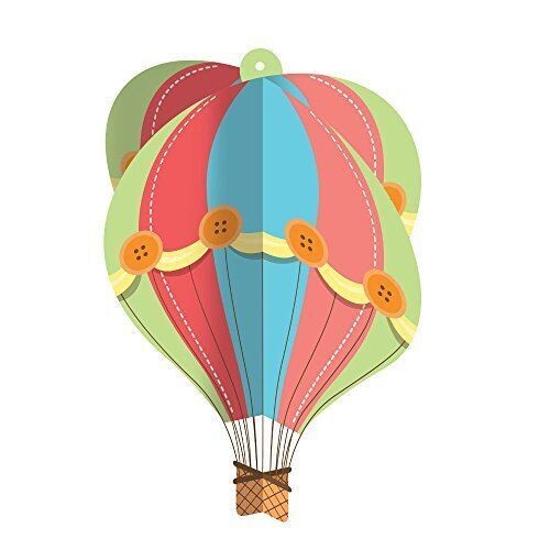 Cutouts-Hanging Hot Air Balloon-16&#39;&#39;x16.5&#39;&#39;x16.5&#39;&#39;